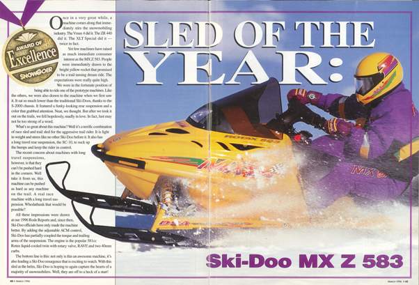 Ski-Doo MX Z in Snow Goer