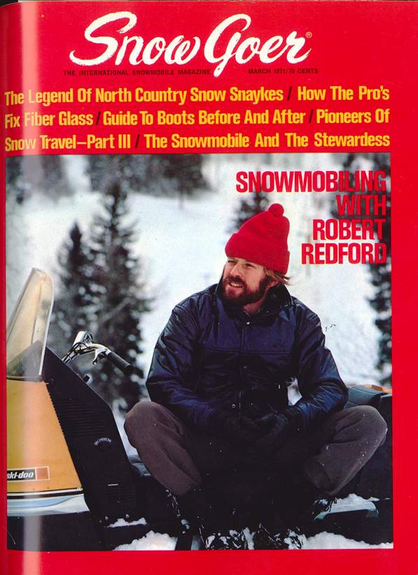 Robert Redford on Snow Goer magazine