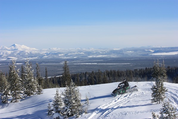 Colorado snowmobile riding.