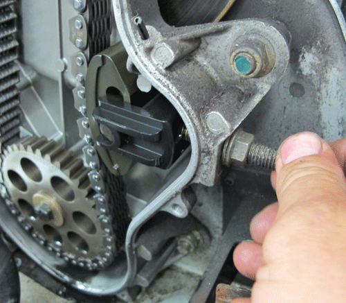 The rule of thumb is to screw in the adjuster bolt by hand, and then back it out a quarter turn.
