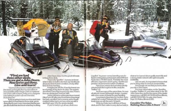 John Deere snowmobile
