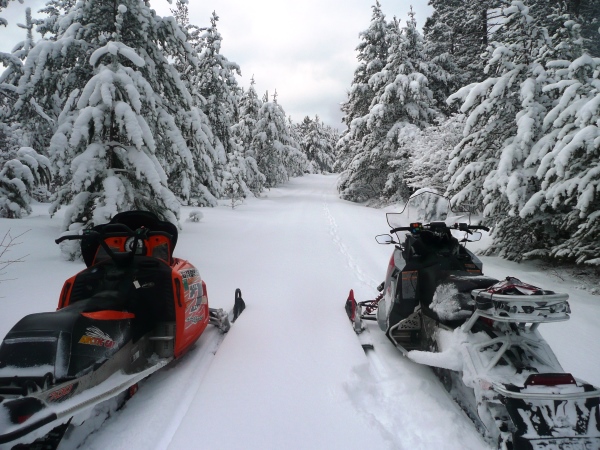 snowmobile in bayfield county
