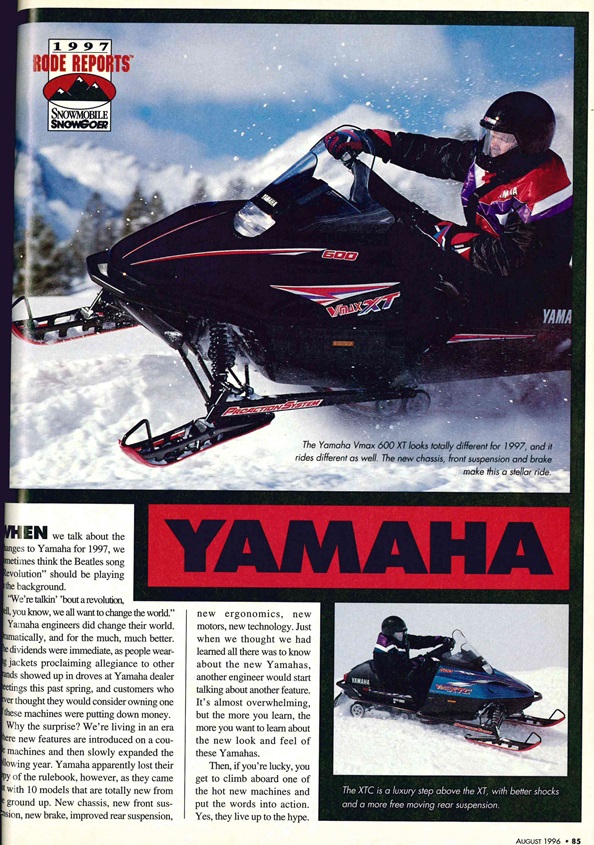1997 Yamaha snowmobiles