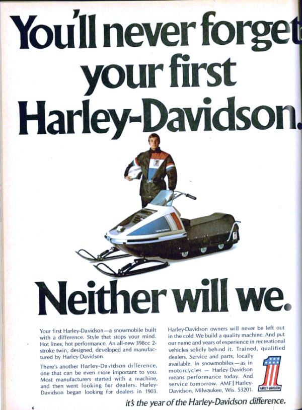 Harley-Davidson snowmobiles