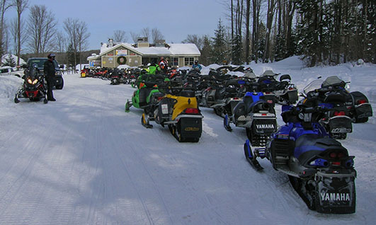 snowmobile, clubs, gatherings, trails, restaurant