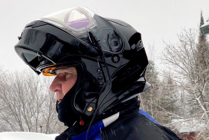 gmax modular snowmobile helmet with electric shield