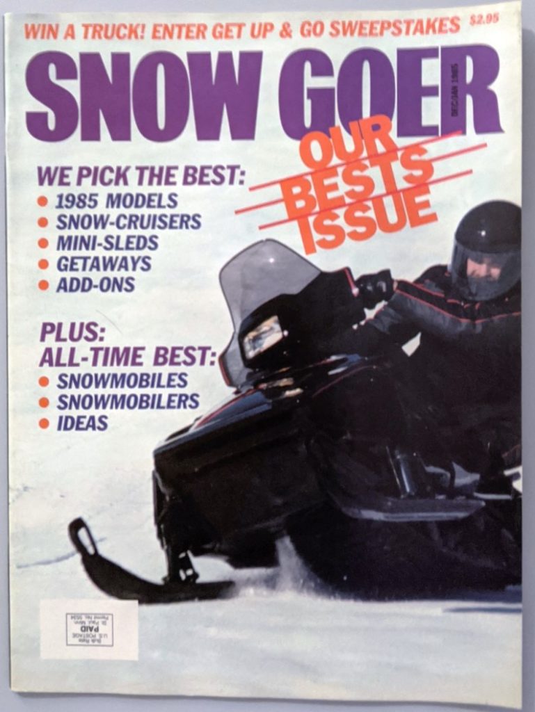 January 1985 issue of Snow Goer