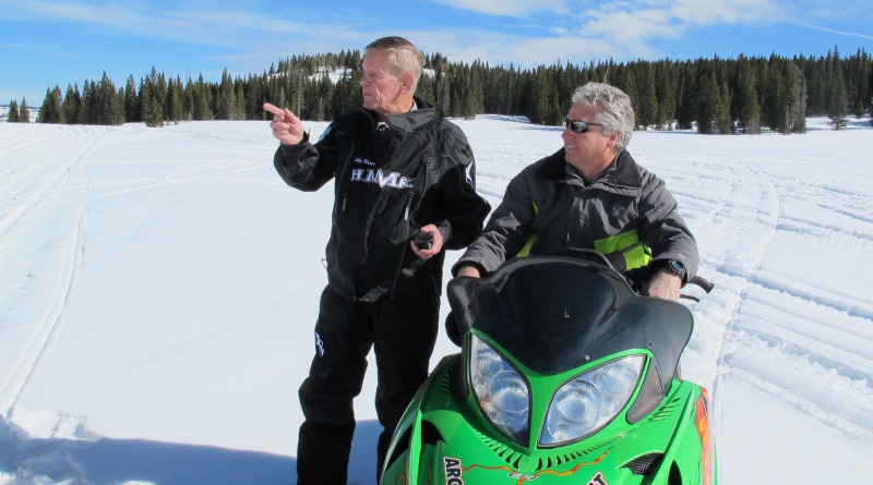 Bobby Unser snowmobiling