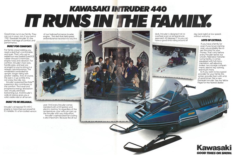 1981 Kawasaki Intruder 440 snowmobile