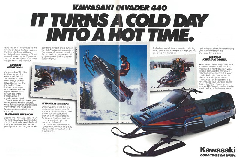 1981 Kawasaki Invader snowmobile