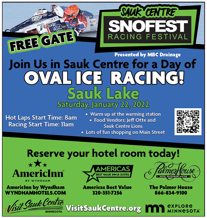Only In MN - Sauk Centre Oval Ice Racing