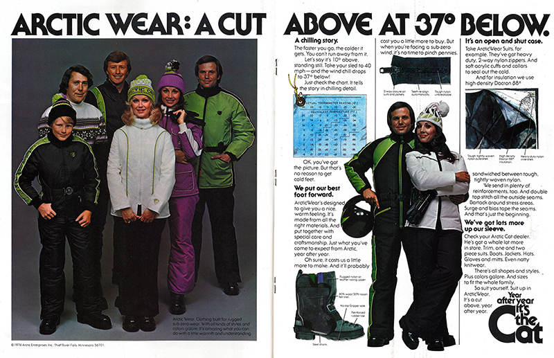 1975 Arctic Cat snowmobile ad