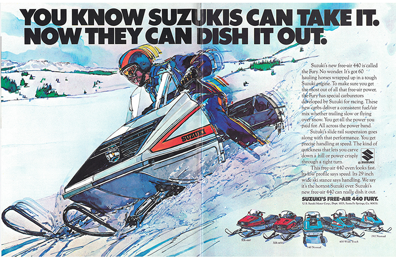 1975 Suzuki snowmobile ad
