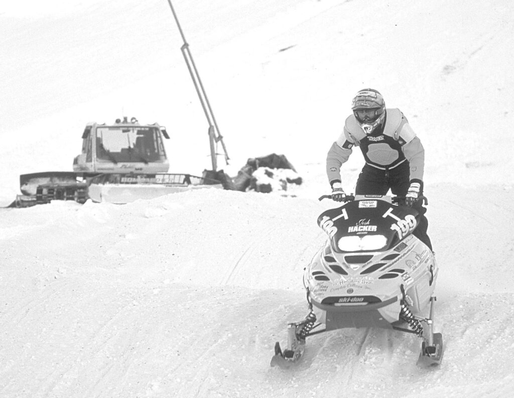 Travis Pastrana on snowmobile