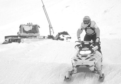 Travis Pastrana on snowmobile