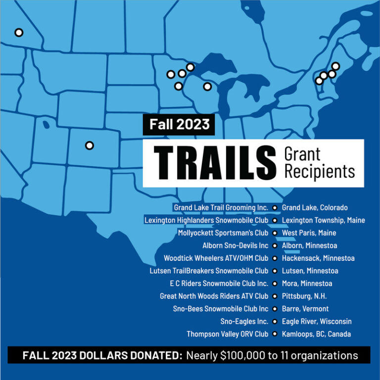 11 Snowbelt Clubs Get Grants From Polaris T.R.A.I.L.S. Program | SnowGoer