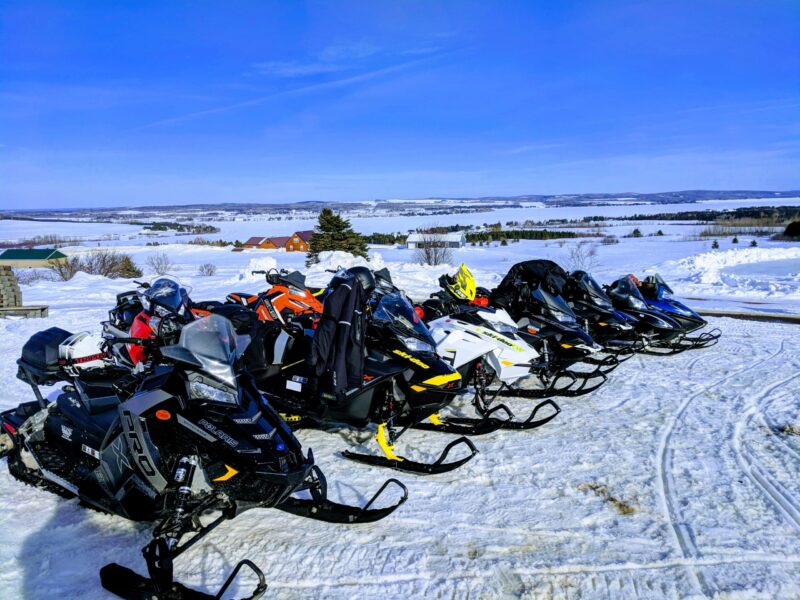 Perfect day snowmobiling