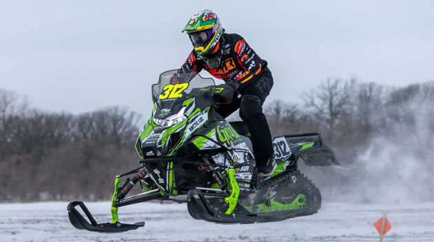 Pro racer Zach Herfindahl at Manvel, North Dakota