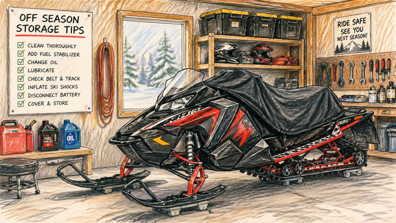 Snow Goer Magazine Off-Season Snowmobile Storage Guide