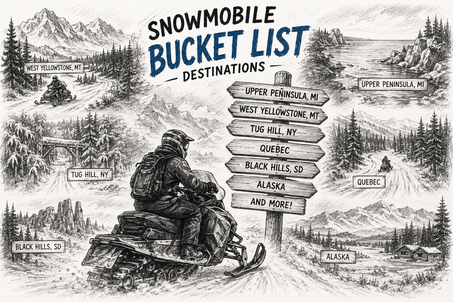 13 Bucket List Snowmobile Destinations in North America Best Snowmobiling Destinations in North America